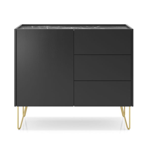 Canmore KSZ97 chest of drawers – black graphite, width 97 cm, height 83 cm, depth 37 cm - Image 2