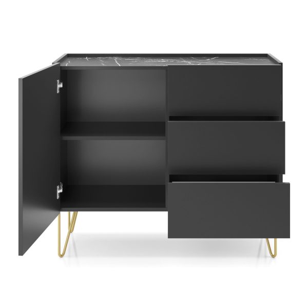 Canmore KSZ97 chest of drawers – black graphite, width 97 cm, height 83 cm, depth 37 cm - Image 4