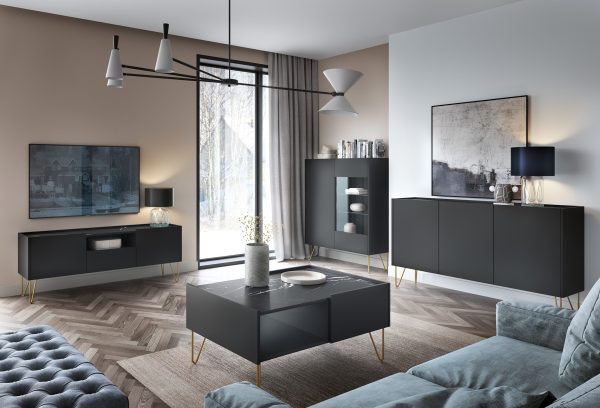 Canmore KSZ97 chest of drawers – black graphite, width 97 cm, height 83 cm, depth 37 cm - Image 6