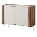 Guelph K105 – two-door chest of drawers, walnut, cashmere, width 105 cm, height 82 cm, depth 39 cm