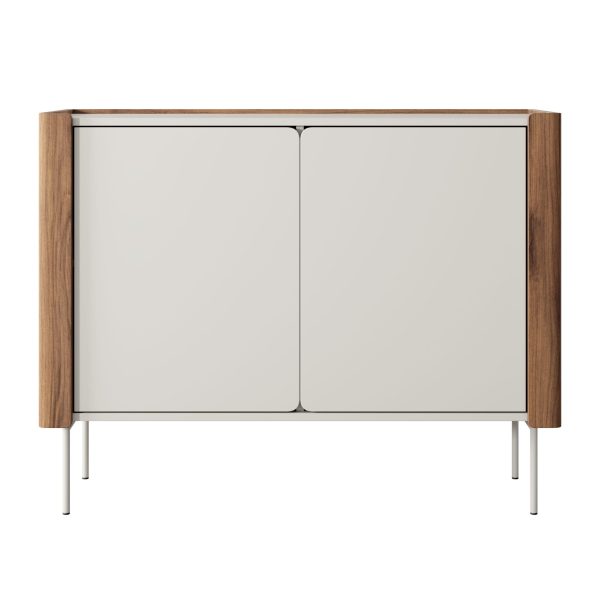 Guelph K105 – two-door chest of drawers, walnut, cashmere, width 105 cm, height 82 cm, depth 39 cm - Image 2