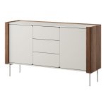 Guelph KSZ141 – chest of drawers, matt black, golden oak, width 141 cm, height 82 cm, depth 39 cm