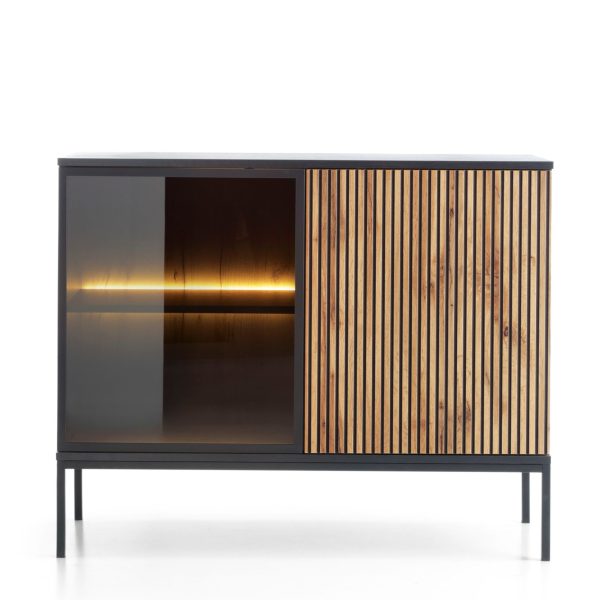 Guelph R105 – bookcase, walnut, cashmere, width 105 cm, height 167 cm, depth 39 cm - Image 2