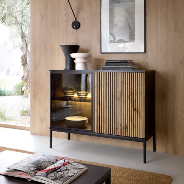 Guelph R105 – bookcase, walnut, cashmere, width 105 cm, height 167 cm, depth 39 cm - Image 3