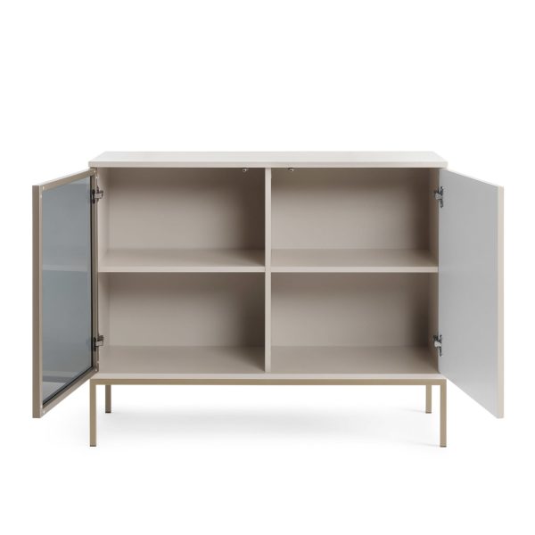 Laval K104 LED – three-door chest of drawers with lighting, cashmere, width 104 cm, height 83 cm, depth 39 cm - Image 4