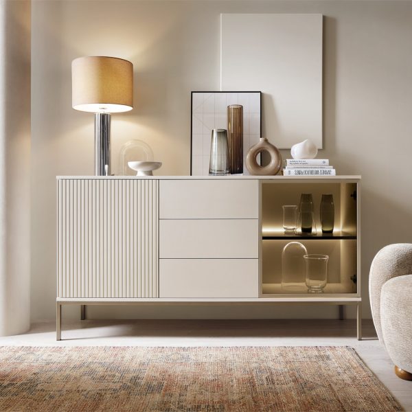 Laval KSZ154 – chest of drawers, cashmere with slats, width 154 cm, height 83 cm, depth 39 cm - Image 3