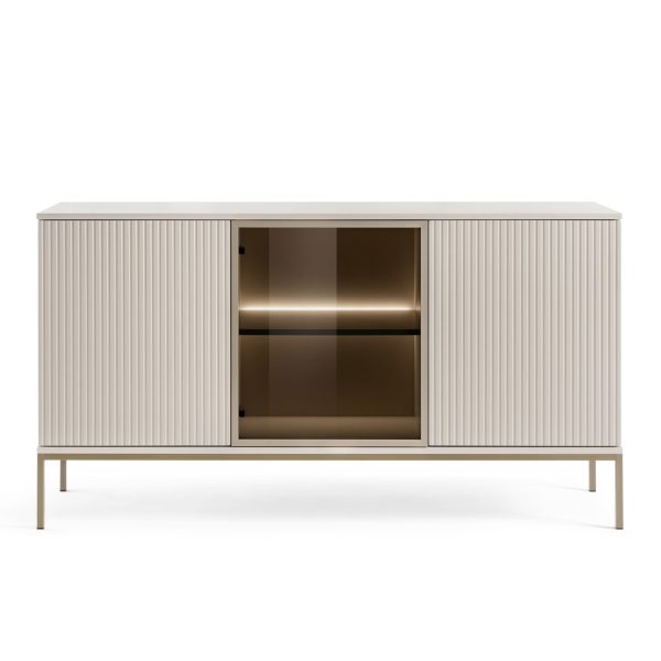 Laval K154 – chest of drawers, cashmere with slats, width 154 cm, height 83 cm, depth 39 cm - Image 2