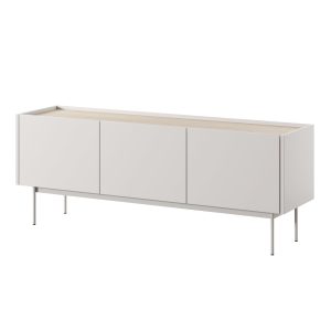 Kelowna TV cabinet – cashmere, oak linea – width 144 cm, height 55 cm, depth 37 cm