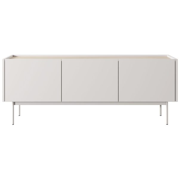 Kelowna TV cabinet – cashmere, oak linea – width 144 cm, height 55 cm, depth 37 cm - Image 2