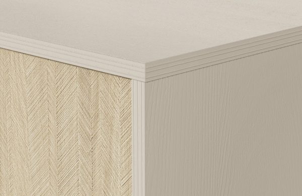 Tofino RTV158 – TV cabinet, sand beige, herringbone skandi, width 158 cm, height 52 cm, depth 38 cm - Image 7
