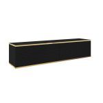 Banff RTV135 MDF – TV cabinet, matt black, oak artisan, width 135 cm, height 30 cm, depth 32 cm