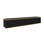 Banff RTV175 MDF – TV cabinet, matt black, oak artisan, width 175 cm, height 30 cm, depth 32 cm