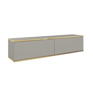 Banff RTV135 – TV cabinet, grey smooth front, oak artisan, width 135 cm, height 30 cm, depth 32 cm