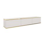 Banff RTV175 – TV cabinet, white smooth front, oak artisan, width 175 cm, height 30 cm, depth 32 cm