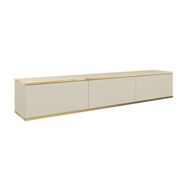 Banff RTV175 – TV cabinet, beige smooth front, oak artisan, width 175 cm, height 30 cm, depth 32 cm - Image 4