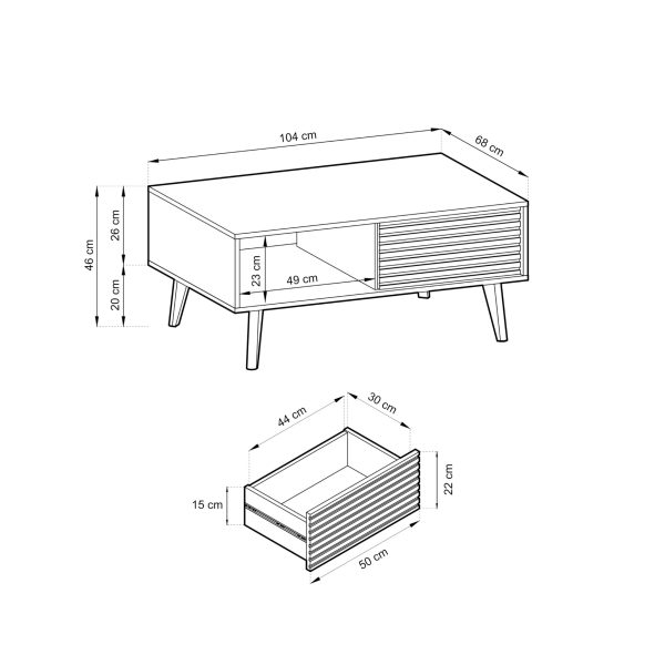 Saskatoon L104 – bench, black, oak artisan, width 104 cm, height 48 cm, depth 68 cm - Image 9