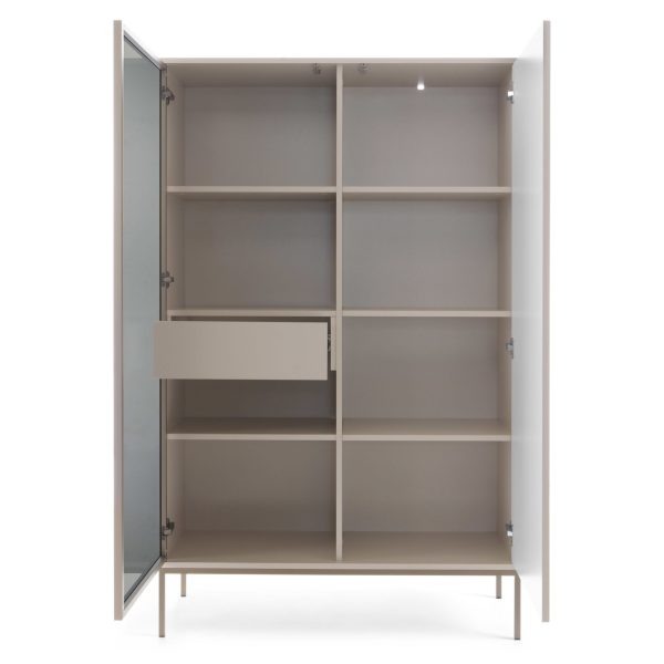 Laval WTSZ104 – display cabinet with LED lighting, cashmere, width 104 cm, height 166 cm, depth 39 cm - Image 4