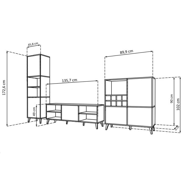 Living Room Furniture Set & Wine Rack Fondi - Image 3