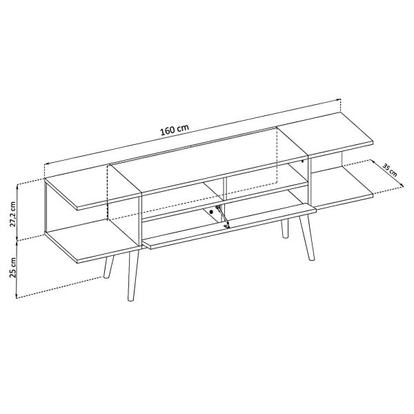 Forio TV cabinet, white oak - Image 3