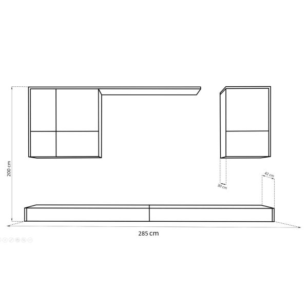 TV Furniture Set for Living Room Imola Grande - Image 3