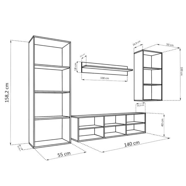 Taranto Set Medio RTV Furniture Set - Image 2