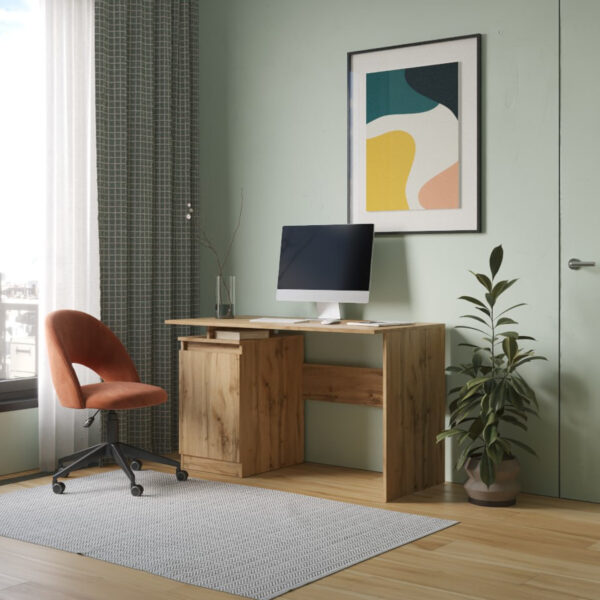SOLA Desk,Lockable,Wotan Oak,120x73x59 cm - Image 2