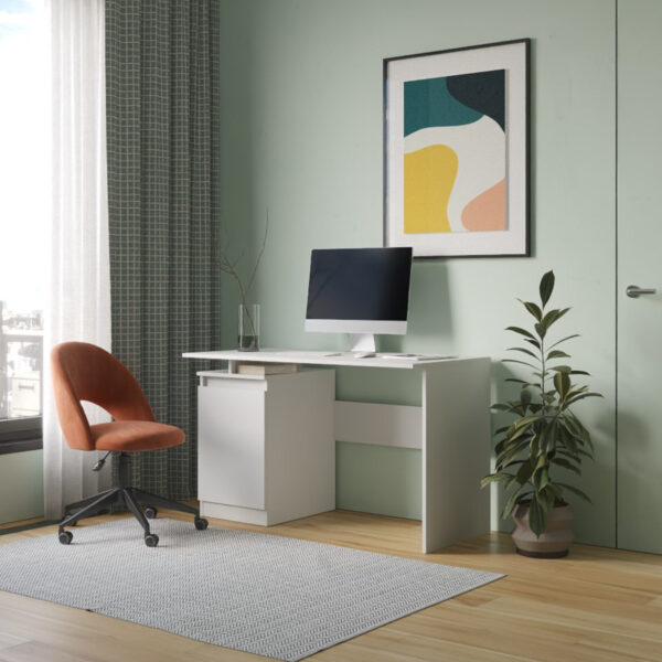 SOLA Desk,Lockable,White,120x73x59 cm - Image 2