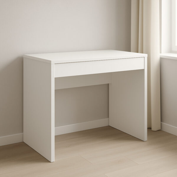 FORDE Desk,With Drawer,White,75x75x50 cm - Image 5