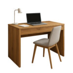 FORDE Desk,With Drawer,Wotan Oak,75x75x50 cm