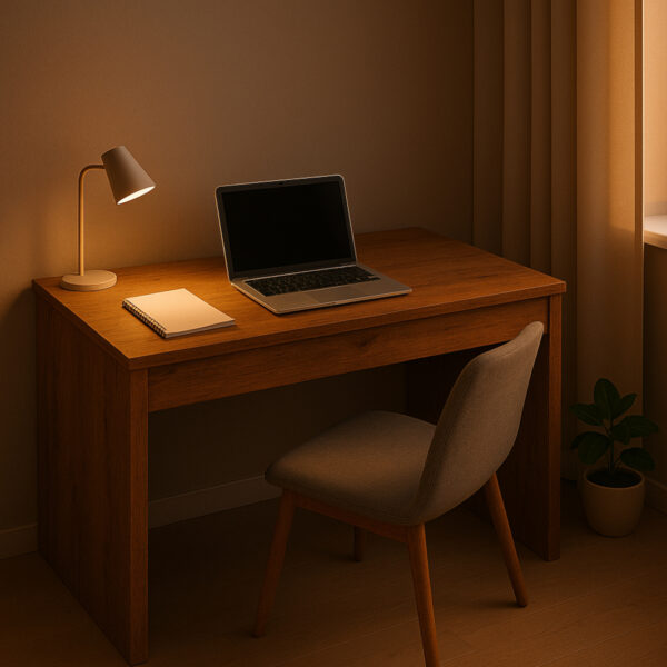 FORDE Desk,With Drawer,Wotan Oak,75x75x50 cm - Image 5