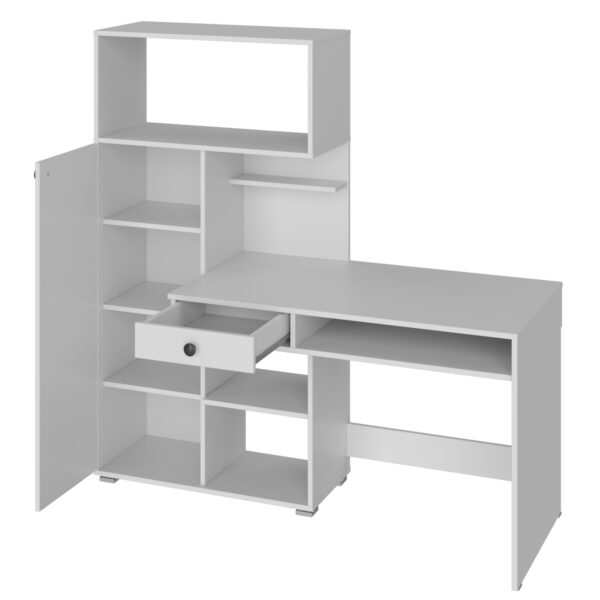 KLEPP Desk,With Drawer,White,150x149x92 cm - Image 4