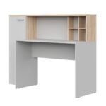 FAUSKE Desk,"Spacious, With Cabinet",Sonoma Oak/White,153x116x54 cm