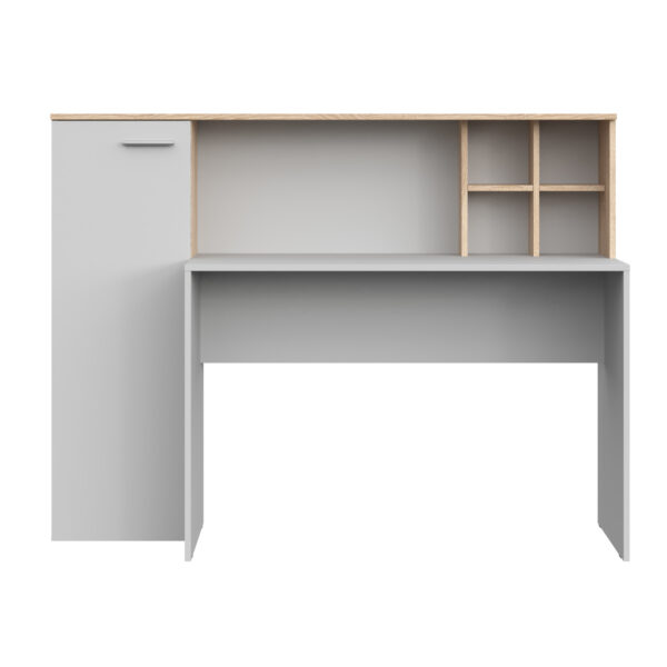 FAUSKE Desk,"Spacious, With Cabinet",Sonoma Oak/White,153x116x54 cm - Image 7