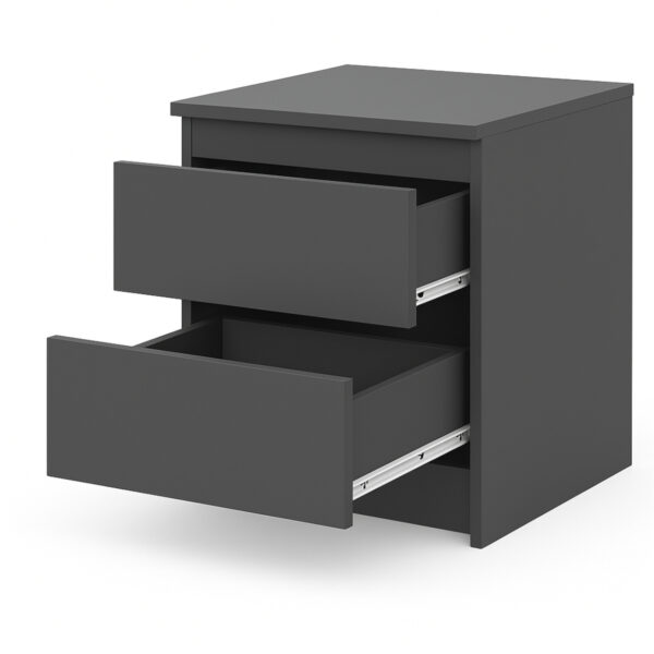 SOLA Chest of Drawers,2 Drawers,Grey,40x50x43 cm - Image 4