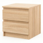 SOLA Chest of Drawers,2 Drawers,Sonoma Oak,40x50x43 cm