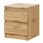 SOLA Chest of Drawers,2 Drawers,Wotan Oak,40x50x43 cm