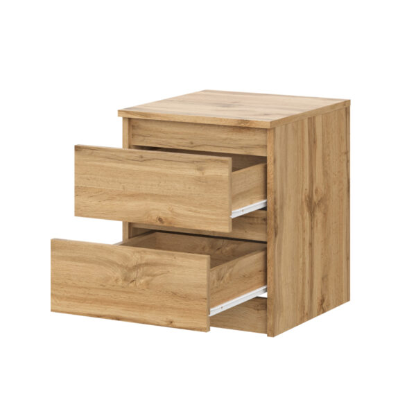 SOLA Chest of Drawers,2 Drawers,Wotan Oak,40x50x43 cm - Image 4