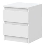 SOLA Chest of Drawers,2 Drawers,White,40x50x43 cm