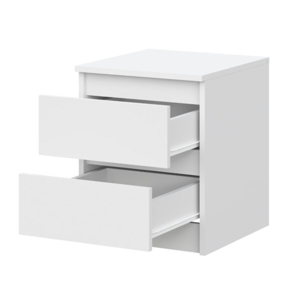 SOLA Chest of Drawers,2 Drawers,White,40x50x43 cm - Image 4