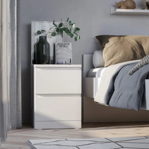 SOLA Chest of Drawers,2 Drawers,White,40x50x43 cm - Image 7