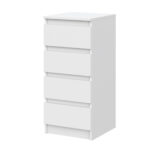 SOLA Chest of Drawers,4 Drawers,White,40x90x43 cm