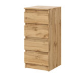 SOLA Chest of Drawers,4 Drawers,Wotan Oak,40x90x43 cm