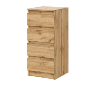 SOLA Chest of Drawers,4 Drawers,Wotan Oak,40x90x43 cm