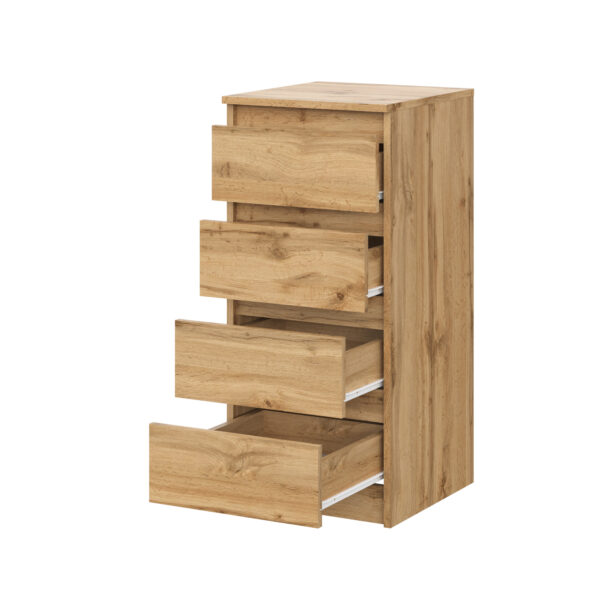 SOLA Chest of Drawers,4 Drawers,Wotan Oak,40x90x43 cm - Image 4