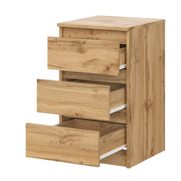 SOLA Chest of Drawers,3 Drawers,Wotan Oak,40x69x43 cm - Image 3