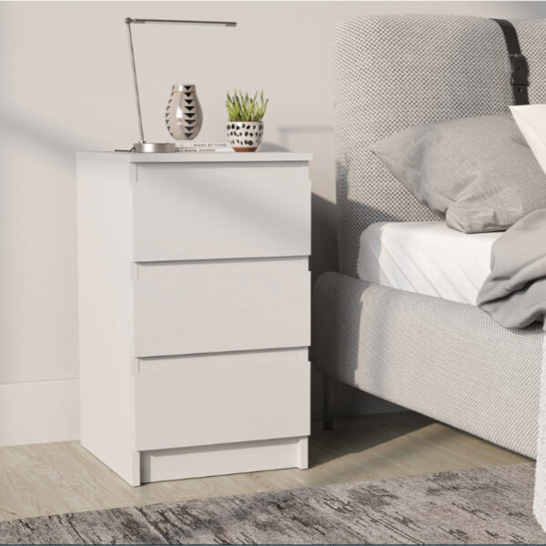 SOLA Chest of Drawers,3 Drawers,White,40x69x43 cm - Image 2