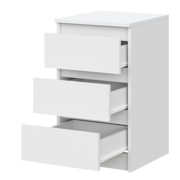 SOLA Chest of Drawers,3 Drawers,White,40x69x43 cm - Image 4