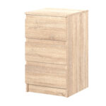 SOLA Chest of Drawers,3 Drawers,Sonoma Oak,40x69x43 cm