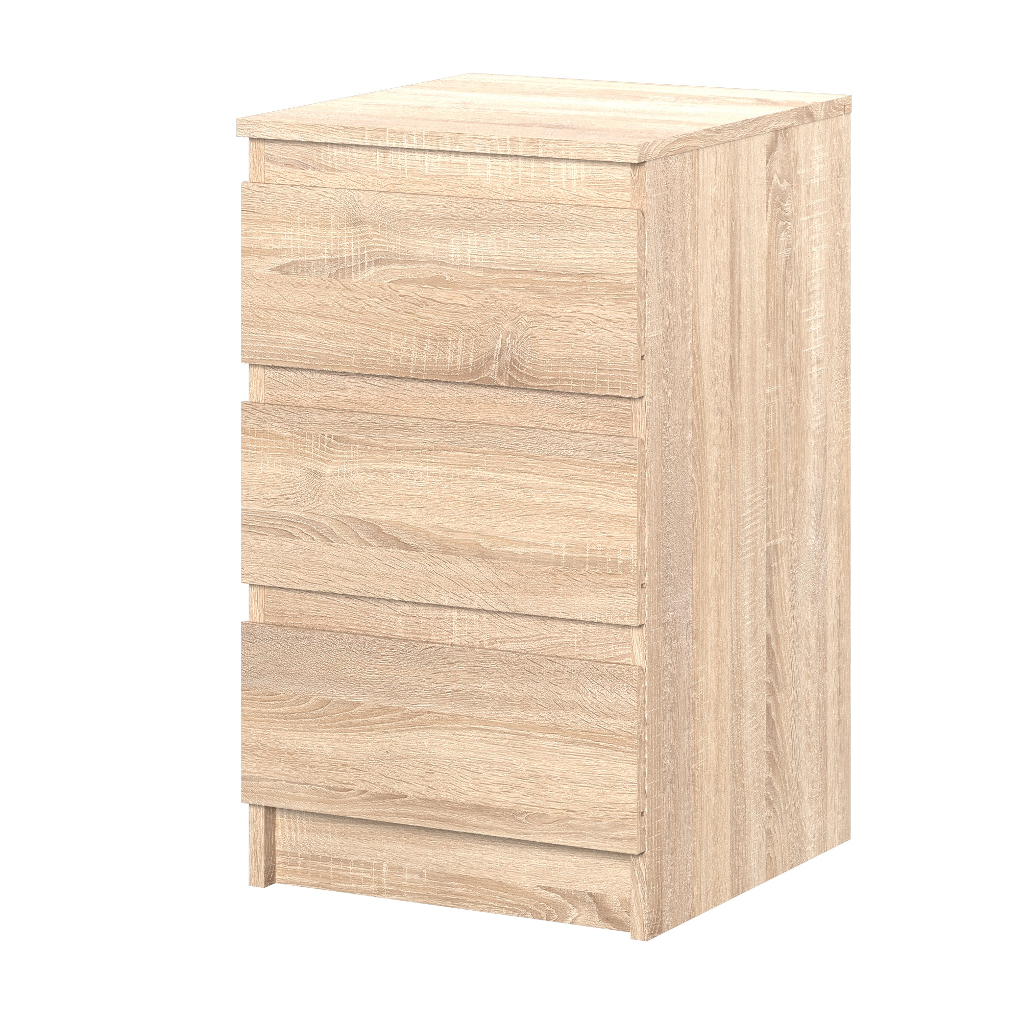 XMEBSKRKOMMC00301301_00-2.jpg SOLA Chest of Drawers,3 Drawers,Sonoma Oak,40x69x43 cm - Image 1