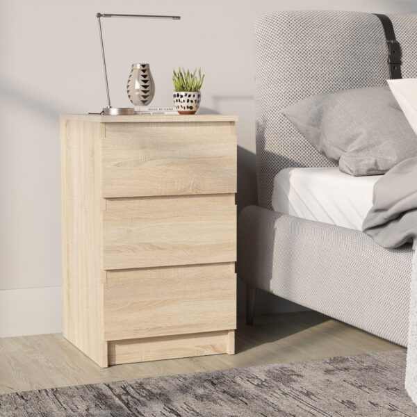 SOLA Chest of Drawers,3 Drawers,Sonoma Oak,40x69x43 cm - Image 2